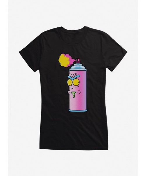 Unique Rick And Morty Spray Can Rick Girls T-Shirt $7.37 T-Shirts