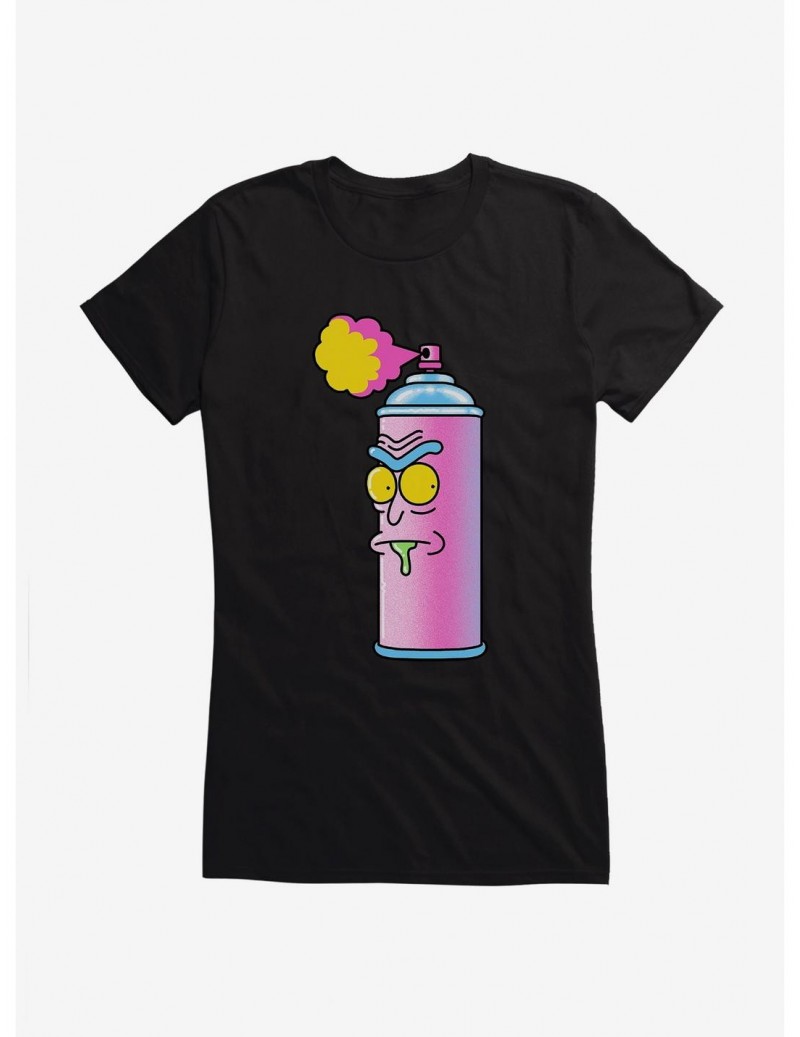 Unique Rick And Morty Spray Can Rick Girls T-Shirt $7.37 T-Shirts