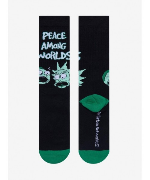 High Quality Rick And Morty Peace Among Worlds Crew Socks $1.93 Socks