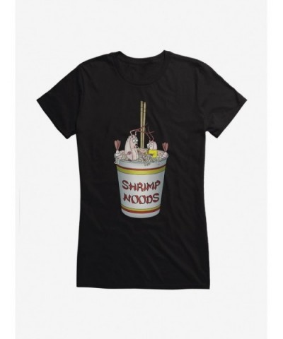 Discount Rick And Morty Shrimp Noods Girls T-Shirt $8.96 T-Shirts