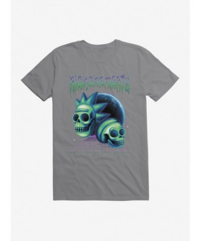 Pre-sale Rick And Morty Death Metal Skull T-Shirt $6.88 T-Shirts