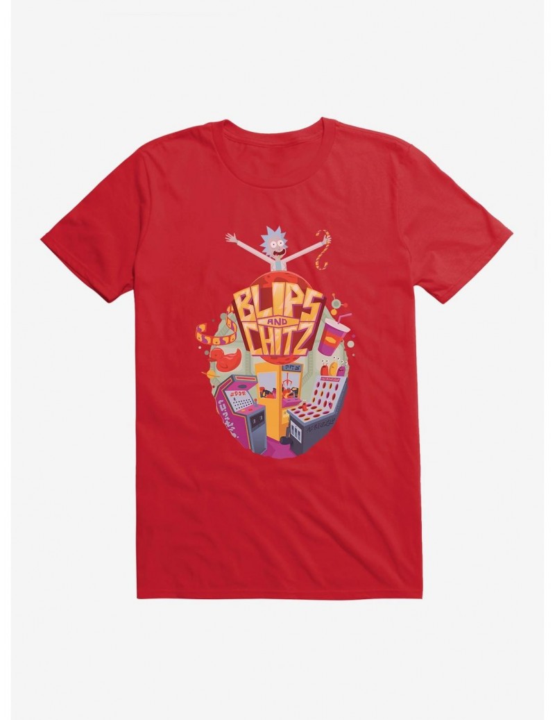 Festival Price Rick and Morty Blips and Chitz T-Shirt $8.60 T-Shirts