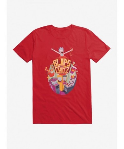 Festival Price Rick and Morty Blips and Chitz T-Shirt $8.60 T-Shirts