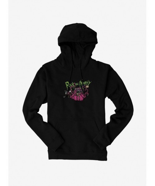 Sale Item Rick And Morty Four Eyed Monster Hoodie $14.01 Hoodies