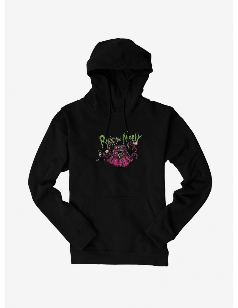Sale Item Rick And Morty Four Eyed Monster Hoodie $14.01 Hoodies