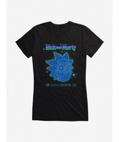 Exclusive Price Rick And Morty Rick Grid Head Girls T-Shirt $9.16 T-Shirts