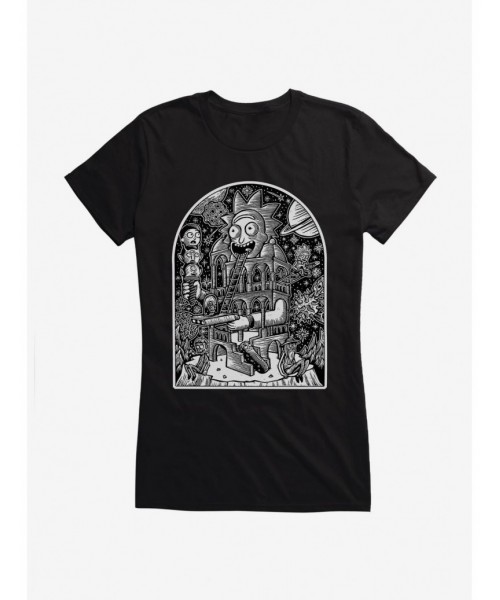 Pre-sale Discount Rick And Morty Temple Of Rick Girls T-Shirt $7.57 T-Shirts