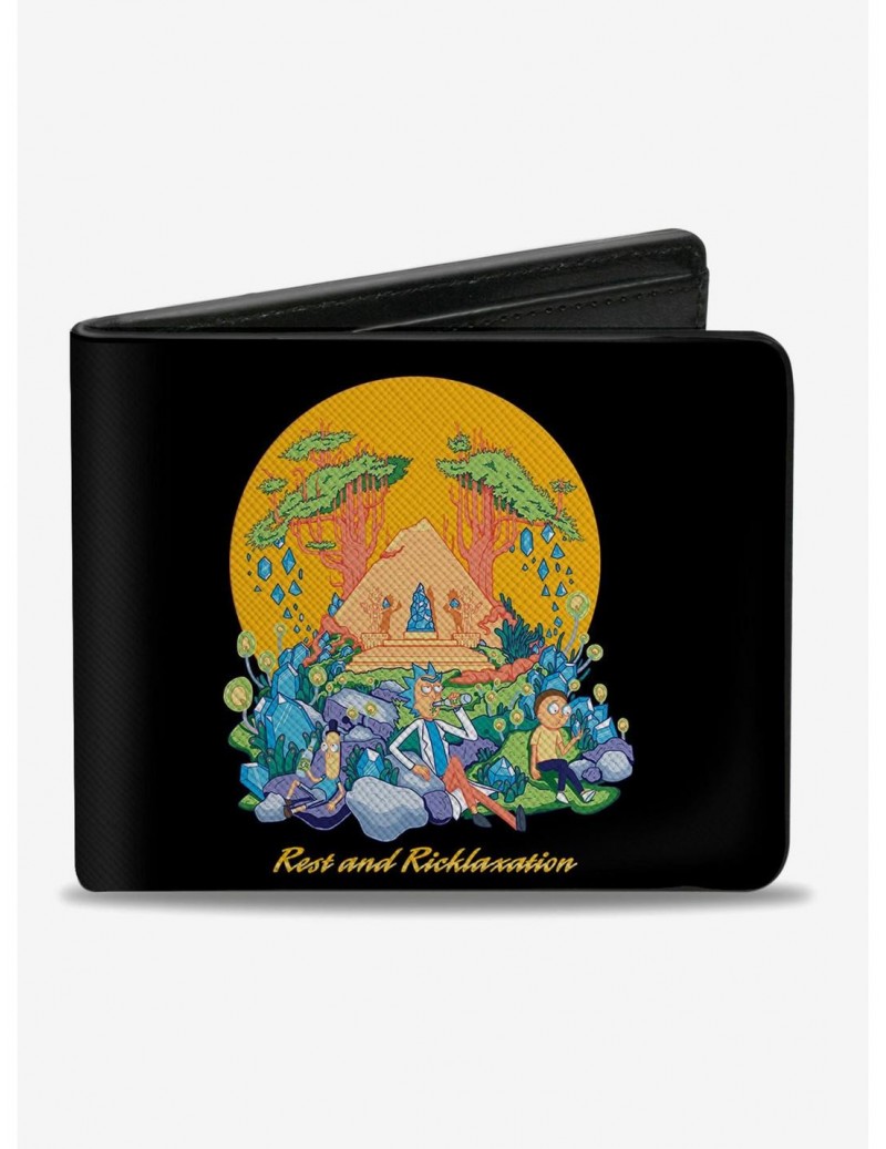 Exclusive Rick And Morty Rest And Ricklaxation Bifold Wallet $6.27 Wallets