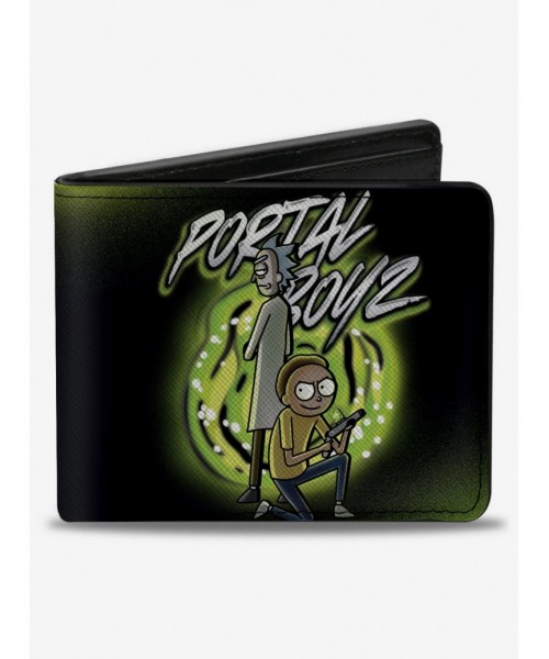 Best Deal Rick and Morty Portal Boyz Pose Bifold Wallet $10.95 Wallets
