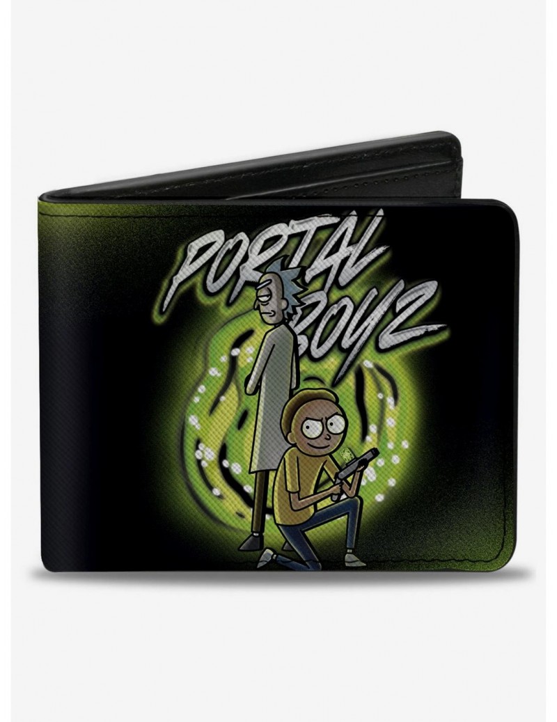 Best Deal Rick and Morty Portal Boyz Pose Bifold Wallet $10.95 Wallets