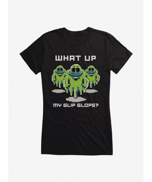 Cheap Sale Rick And Morty What Up Blip Blops? Girls T-Shirt $7.37 T-Shirts