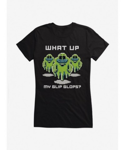 Cheap Sale Rick And Morty What Up Blip Blops? Girls T-Shirt $7.37 T-Shirts