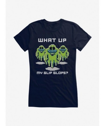 Cheap Sale Rick And Morty What Up Blip Blops? Girls T-Shirt $7.37 T-Shirts