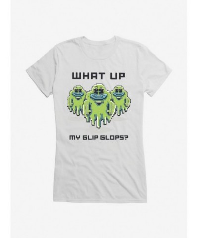 Cheap Sale Rick And Morty What Up Blip Blops? Girls T-Shirt $7.37 T-Shirts