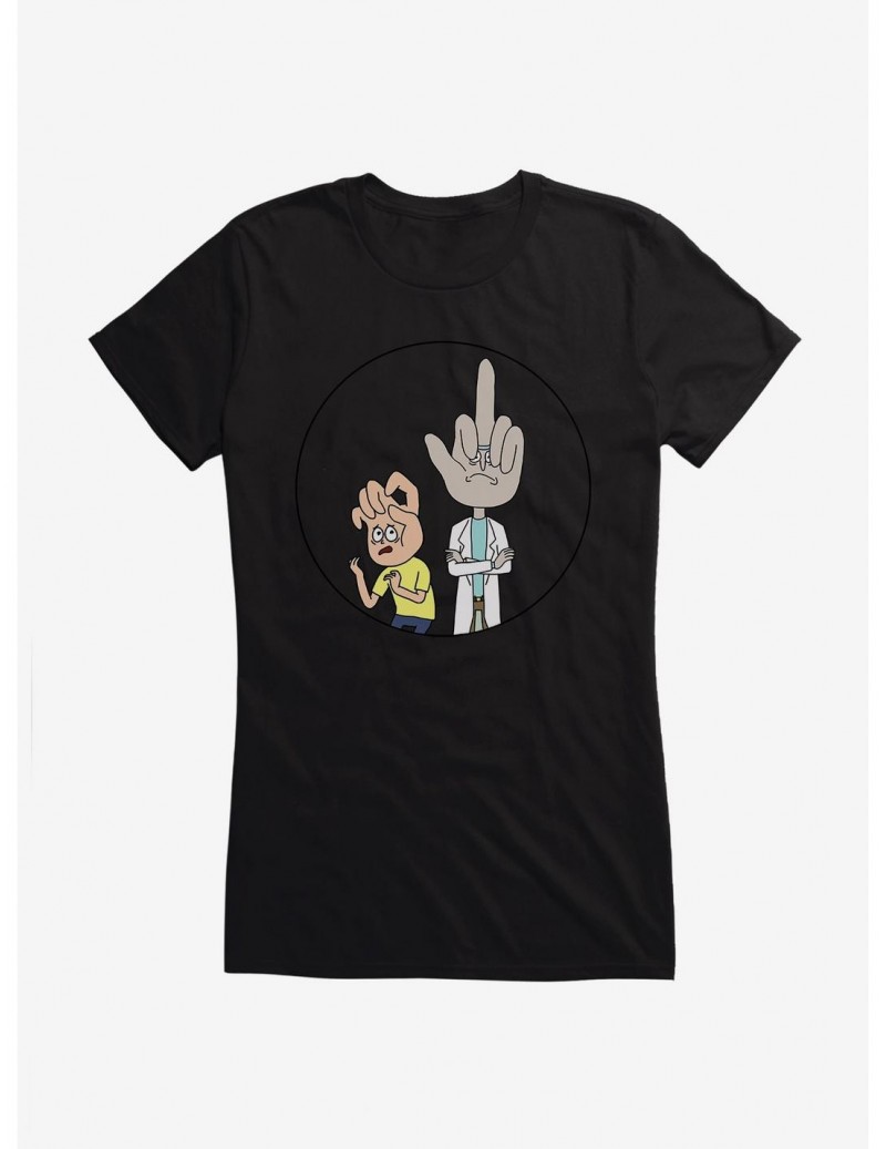 Value for Money Rick And Morty Give Them A Hand Girls T-Shirt $9.16 T-Shirts