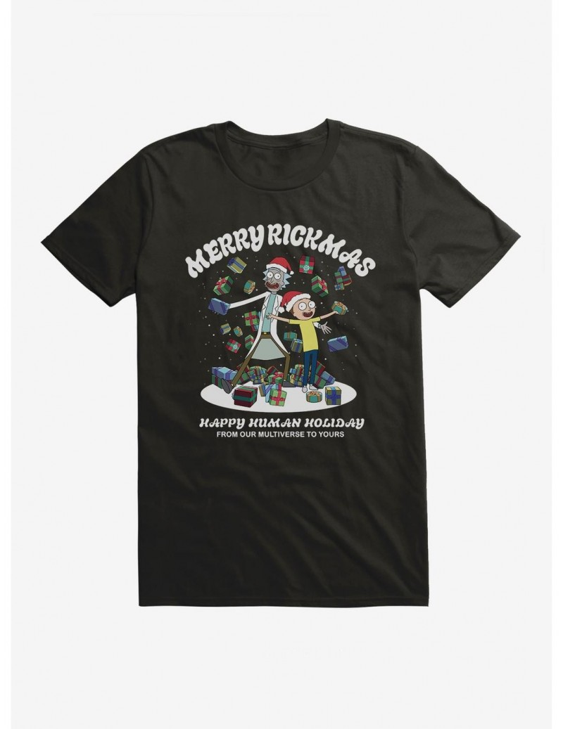 Flash Deal Rick And Morty Merry Rickmas T-Shirt $6.12 T-Shirts