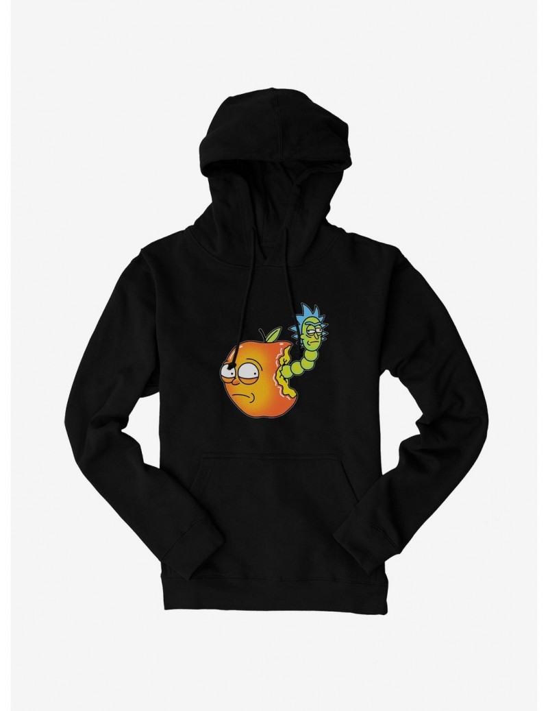 Pre-sale Discount Rick And Morty Apple And Worm Hoodie $13.29 Hoodies