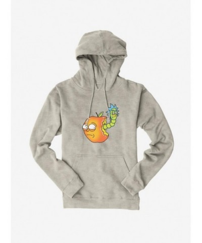 Pre-sale Discount Rick And Morty Apple And Worm Hoodie $13.29 Hoodies