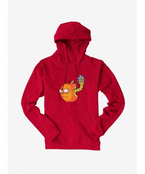 Pre-sale Discount Rick And Morty Apple And Worm Hoodie $13.29 Hoodies