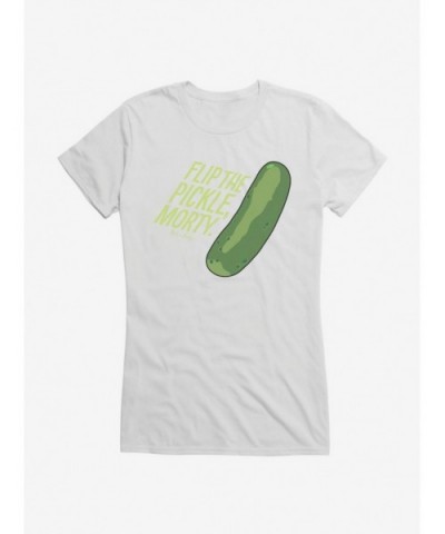 Exclusive Rick And Morty Flip The Pickle, Morty Girls T-Shirt $7.37 T-Shirts