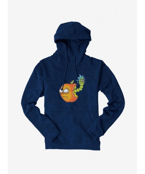 Pre-sale Discount Rick And Morty Apple And Worm Hoodie $13.29 Hoodies