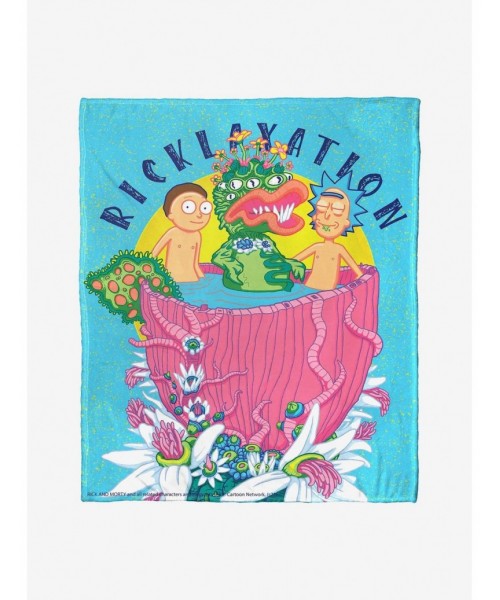 Best Deal Rick And Morty Ricklaxation Throw Blanket $29.35 Blankets