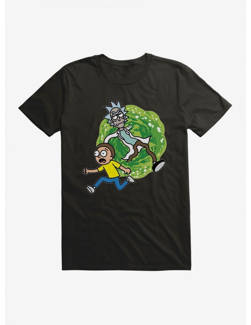 Unique Rick And Morty Portal Runaway T-Shirt $8.22 T-Shirts