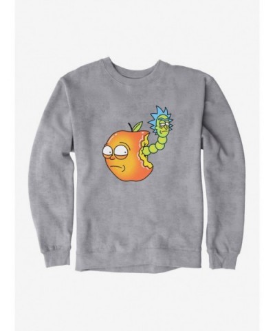 Value for Money Rick And Morty Apple And Worm Sweatshirt $14.46 Sweatshirts