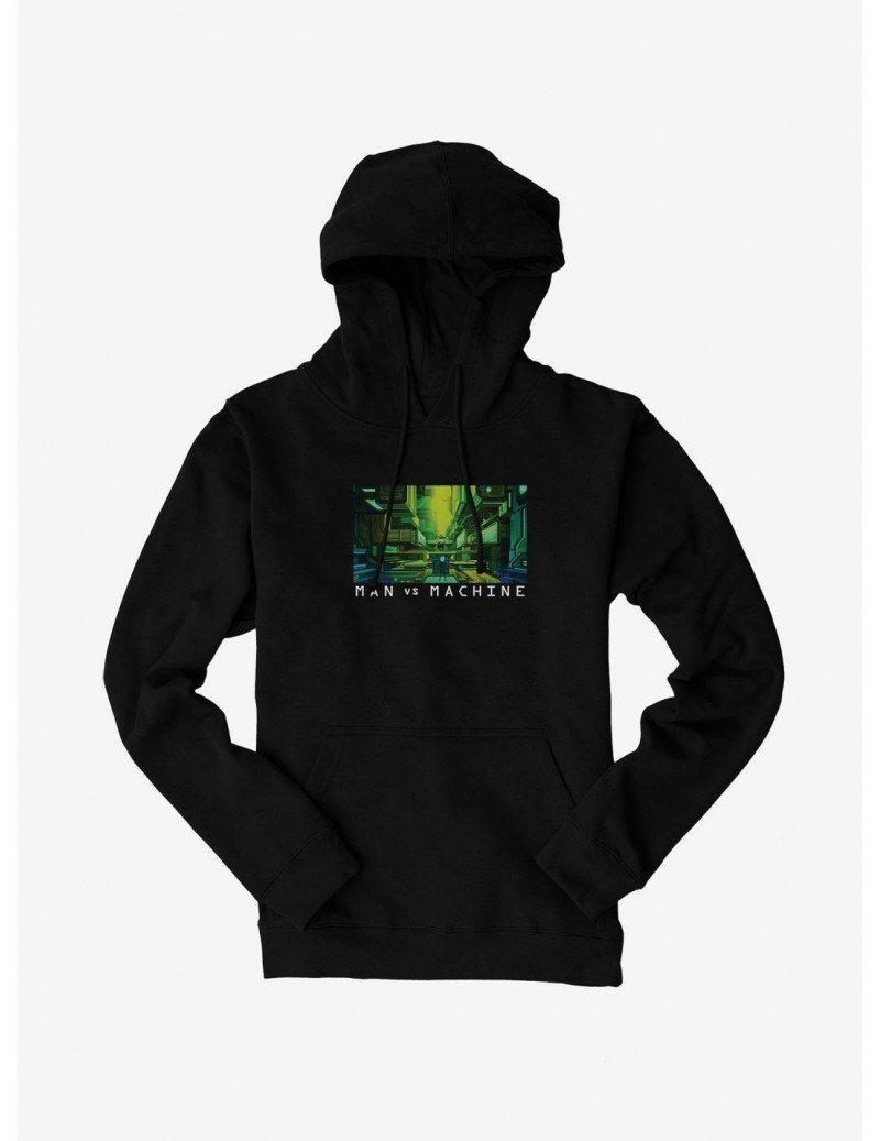 Value for Money Rick and Morty man Vs Machine Hoodie $16.52 Hoodies