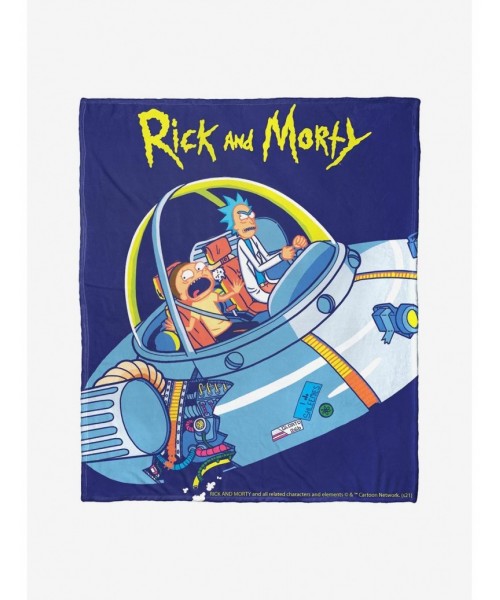 Discount Rick And Morty Falling Apart Throw Blanket $25.76 Blankets
