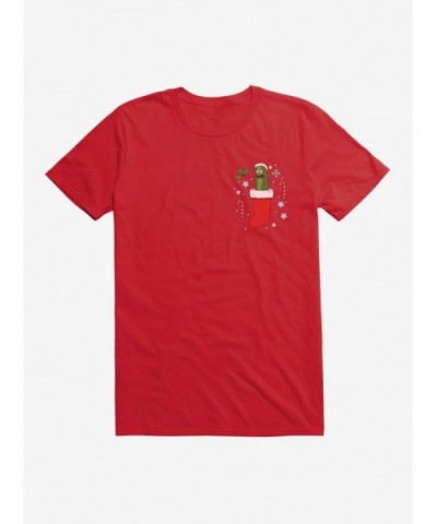 Trendy Rick And Morty Pickle Rick Stocking Pocket T-Shirt $7.65 T-Shirts