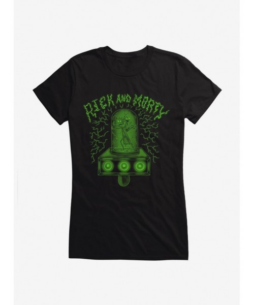 Discount Rick And Morty Portal Gun Girls T-Shirt $9.16 T-Shirts