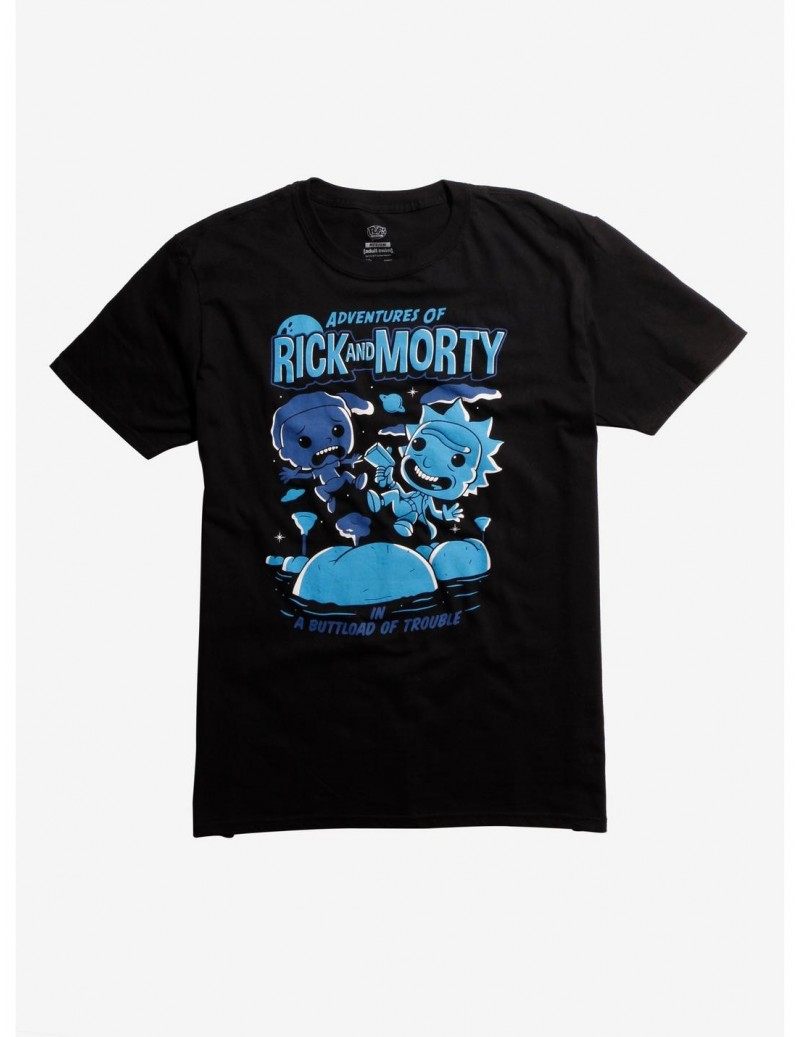 Clearance Funko Rick And Morty Adventures Comic Pop! T-Shirt $7.94 T-Shirts