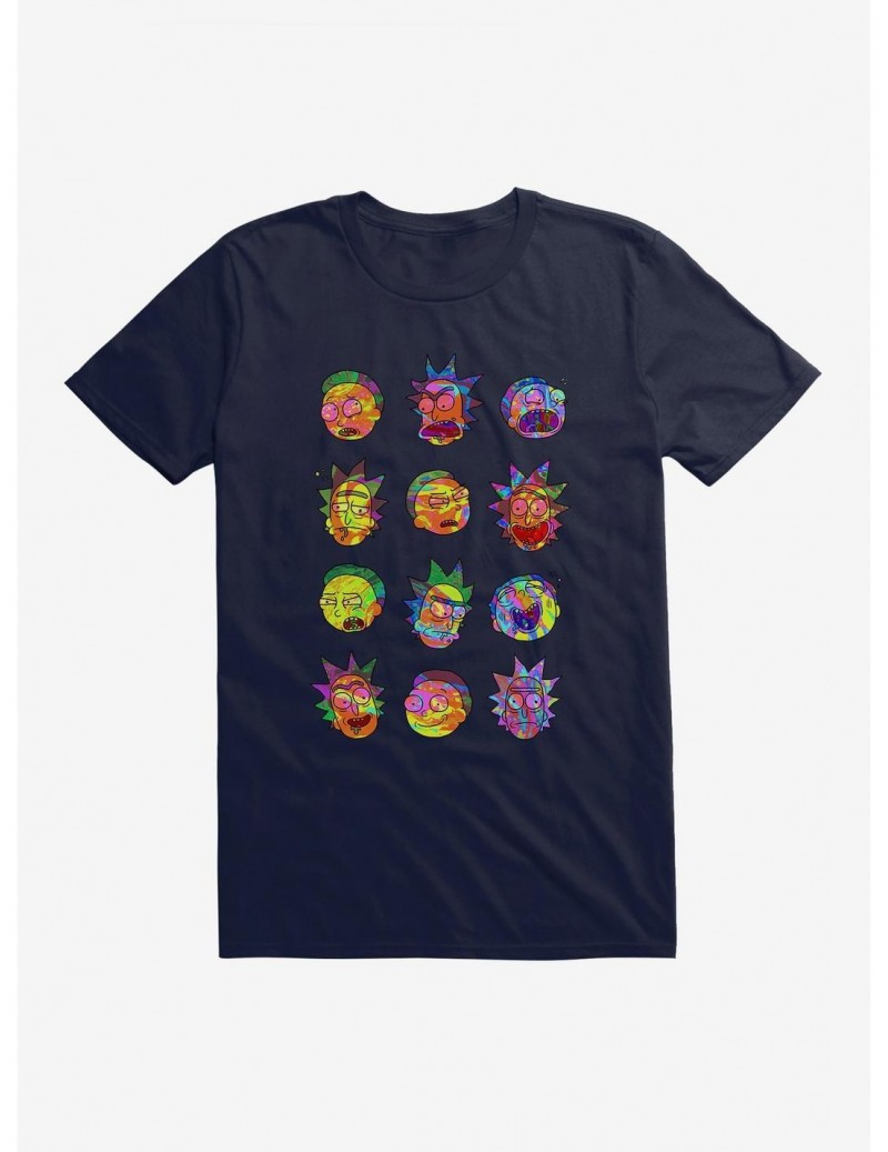 Sale Item Rick And Morty Psychedelic Expression T-Shirt $5.93 T-Shirts