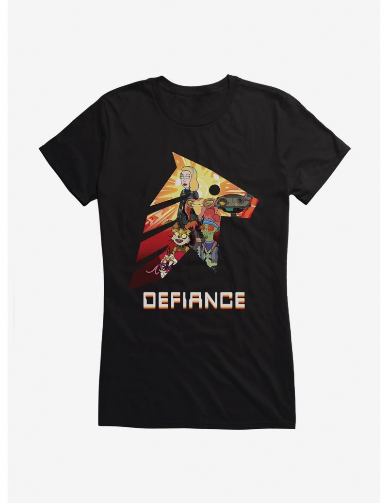 Exclusive Price Rick And Morty Defiance Girls T-Shirt $8.76 T-Shirts