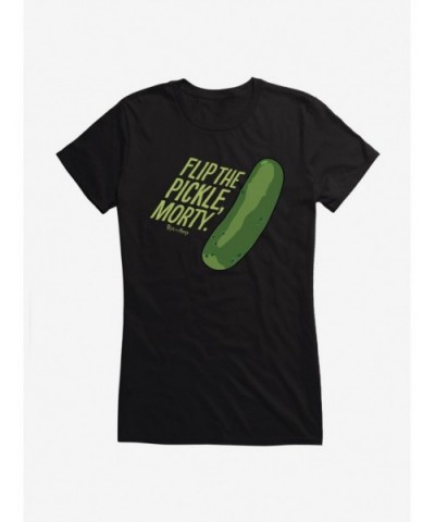 Exclusive Rick And Morty Flip The Pickle, Morty Girls T-Shirt $7.37 T-Shirts