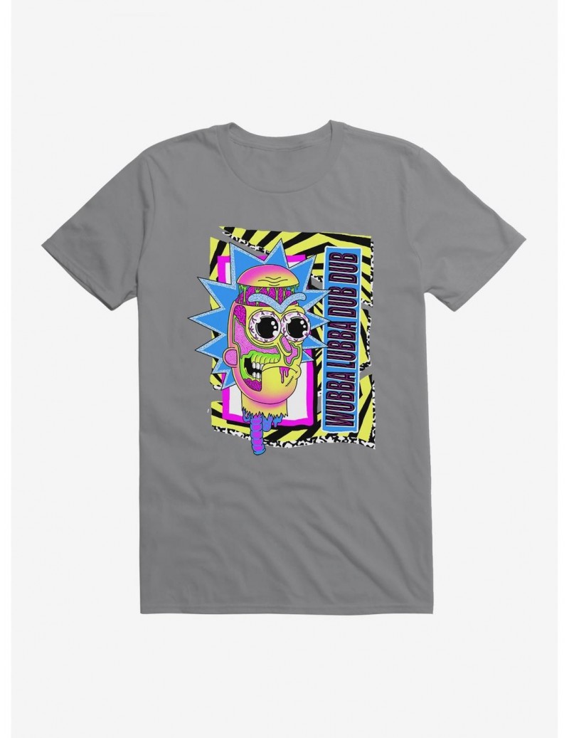 Limited Time Special Rick And Morty Neon Wubba Lubba Dub Dub T-Shirt $9.18 T-Shirts