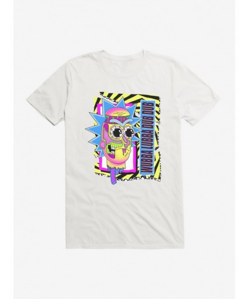 Limited Time Special Rick And Morty Neon Wubba Lubba Dub Dub T-Shirt $9.18 T-Shirts