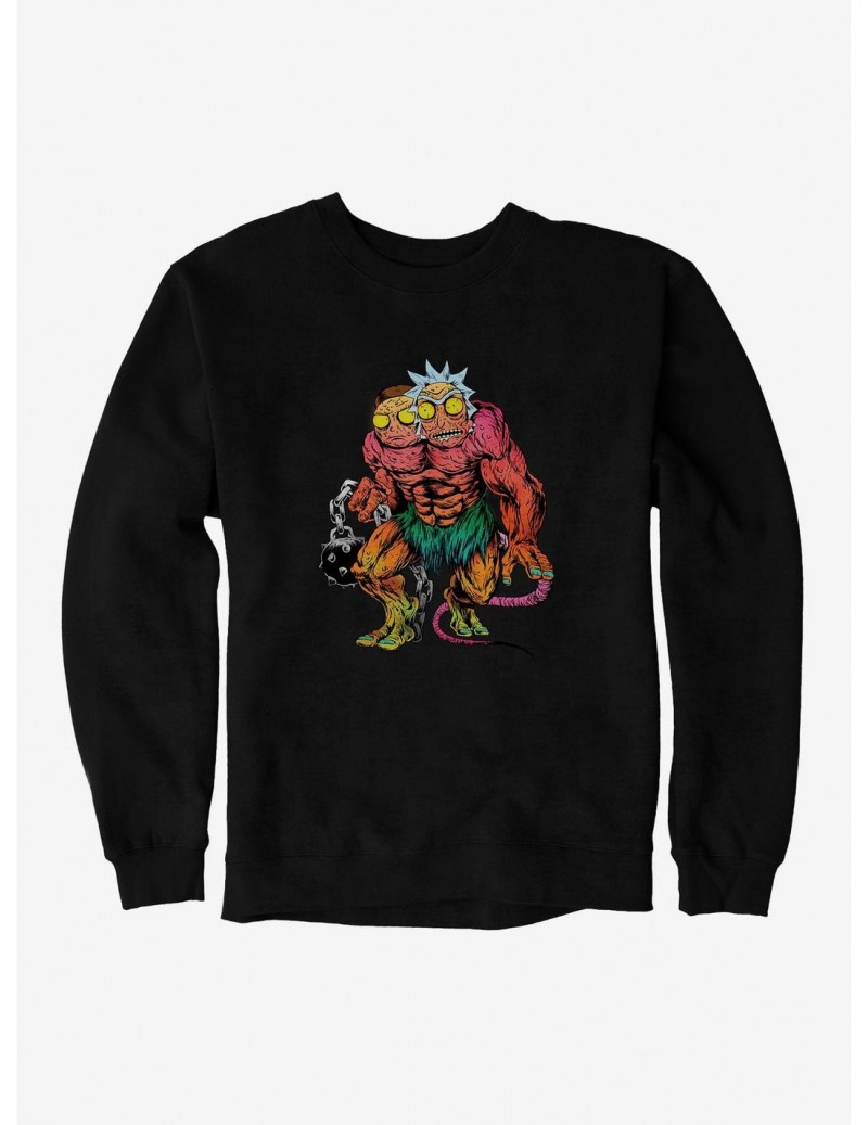 Fashion Rick And Morty Two Headed Beast Sweatshirt $10.63 Sweatshirts