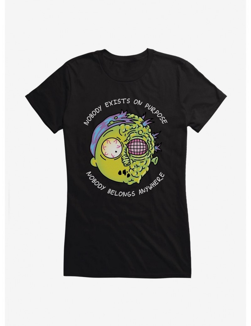 Bestselling Rick And Morty Nobody Exists On Purpose Girls T-Shirt $6.57 T-Shirts