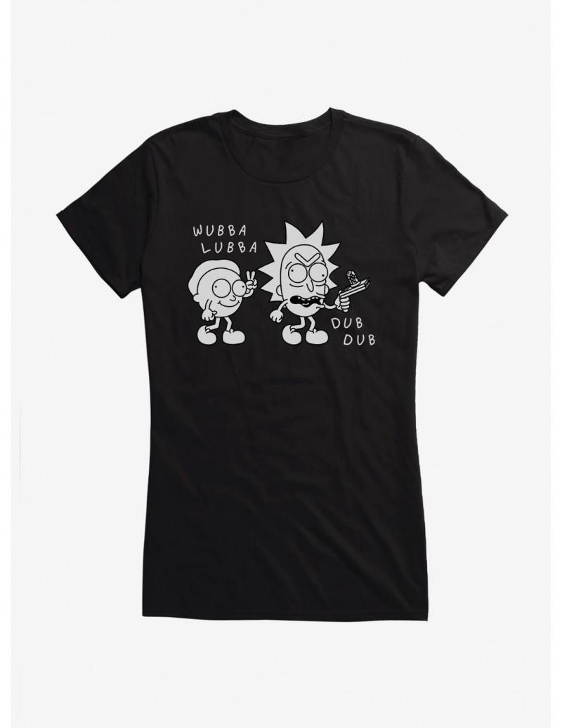 Flash Deal Rick And Morty Wubba Lubba Dub Dub Girls T-Shirt $8.57 T-Shirts