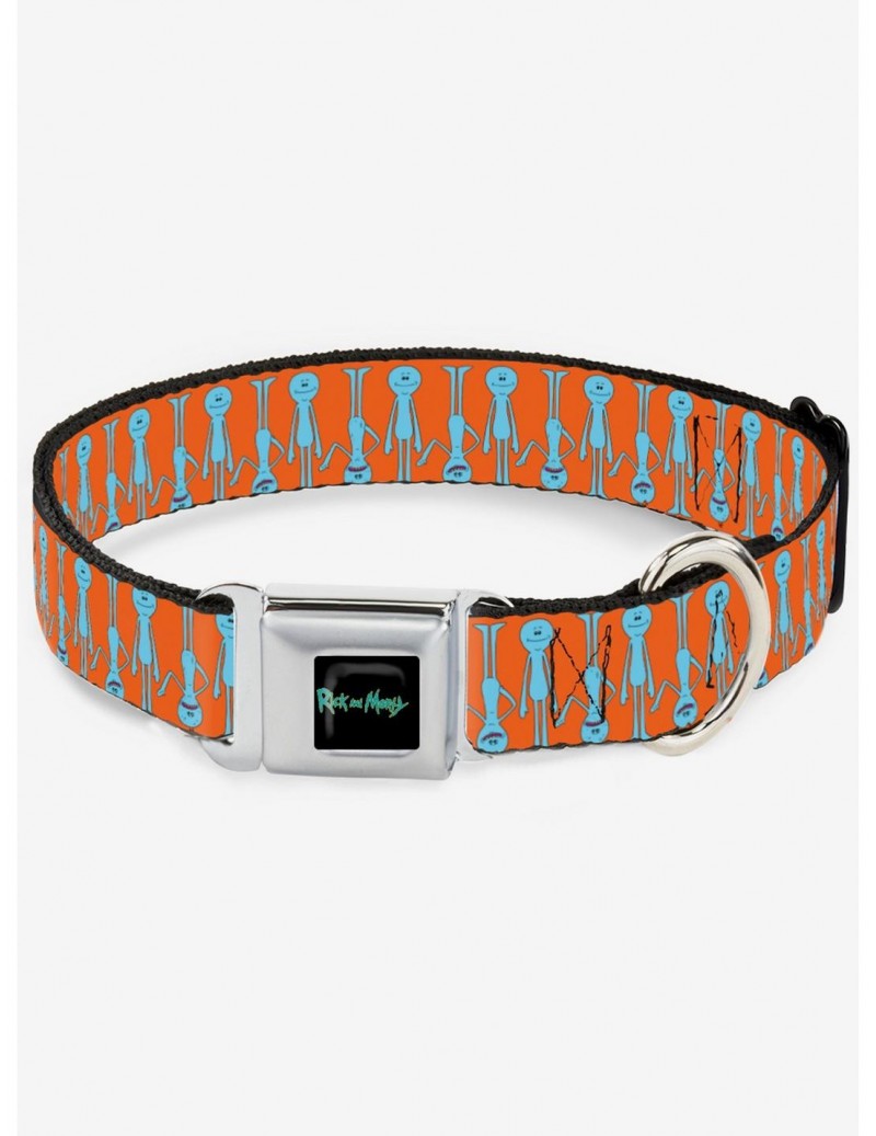 Sale Item Rick and Morty Mr. Meeseeks Flip Seatbelt Dog Collar $11.22 Pet Collars