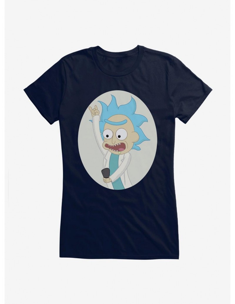 Seasonal Sale Rick And Morty Selfie Tiny Rick Girls T-Shirt $9.96 T-Shirts