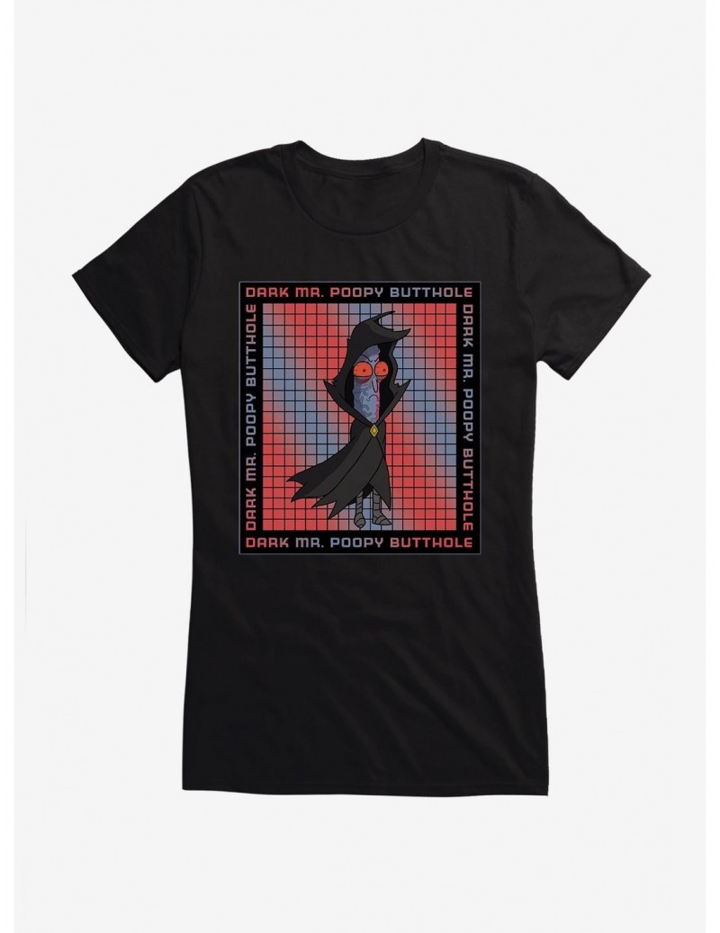 Exclusive Price Rick And Morty Dark Mr. Poopy Butthole Girls T-Shirt $7.97 T-Shirts