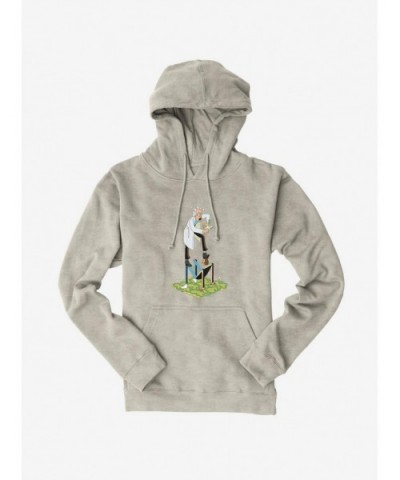 Flash Sale Rick And Morty Standing On A Person Hoodie $11.85 Hoodies