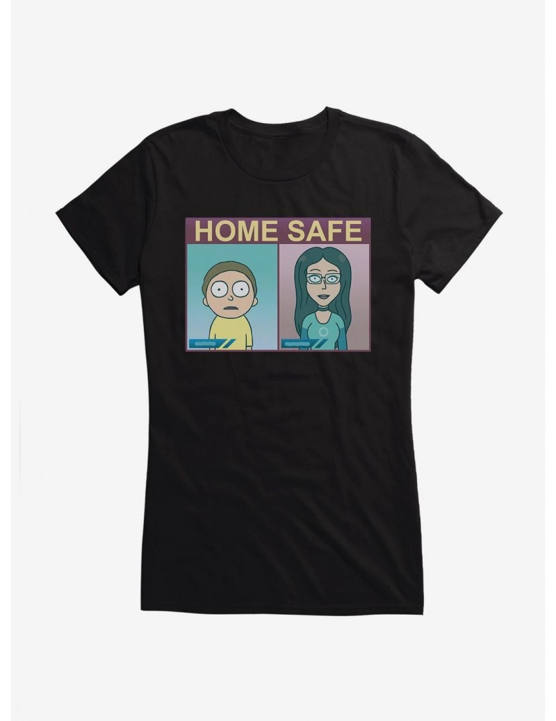 Discount Rick And Morty Home Safe Girls T-Shirt $8.37 T-Shirts