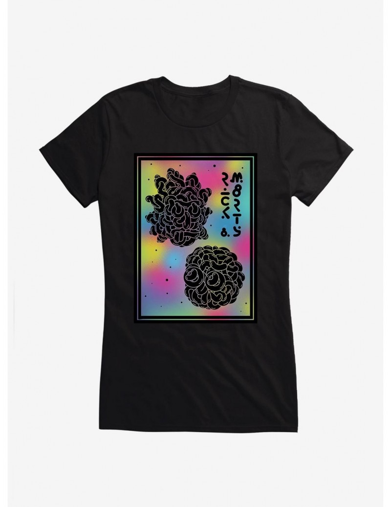 Clearance Rick And Morty Black Blob Girls T-Shirt $7.37 T-Shirts