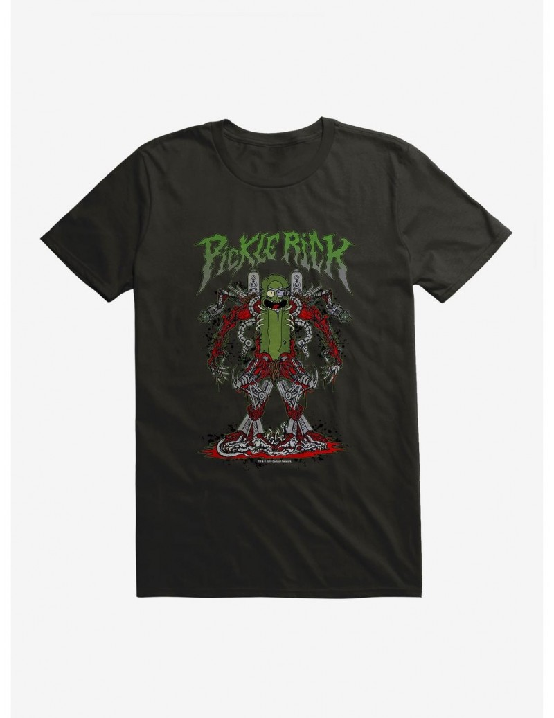 Clearance Rick and Morty Pickle Rick Robot T-Shirt $7.27 T-Shirts
