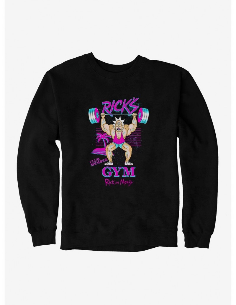 New Arrival Rick And Morty Rick's Gym Sweatshirt $10.63 Sweatshirts
