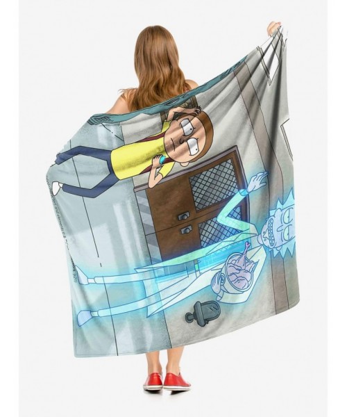 Limited Time Special Rick And Morty Hologram Chicken Throw Blanket $26.96 Blankets
